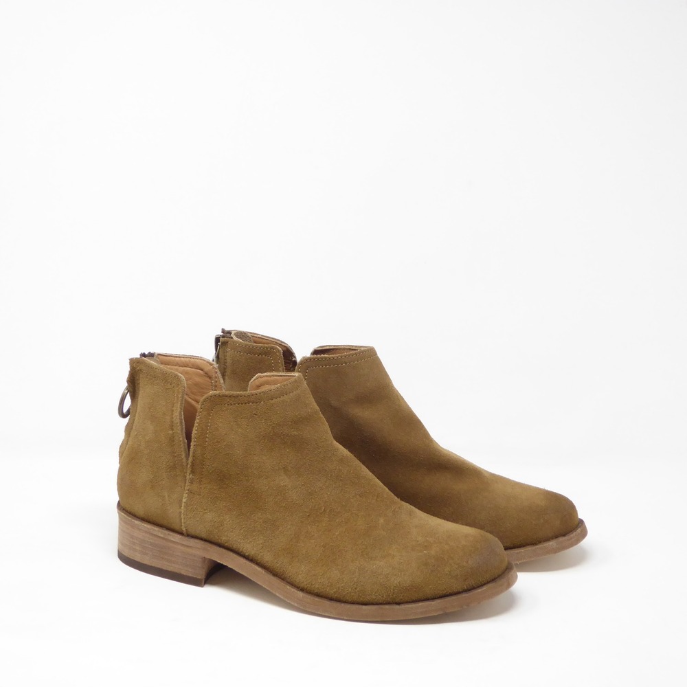 Beek Falcon Womens Ankle Boots Brown Suede Leather Back Zip Size 7.5 - Picture 1 of 10